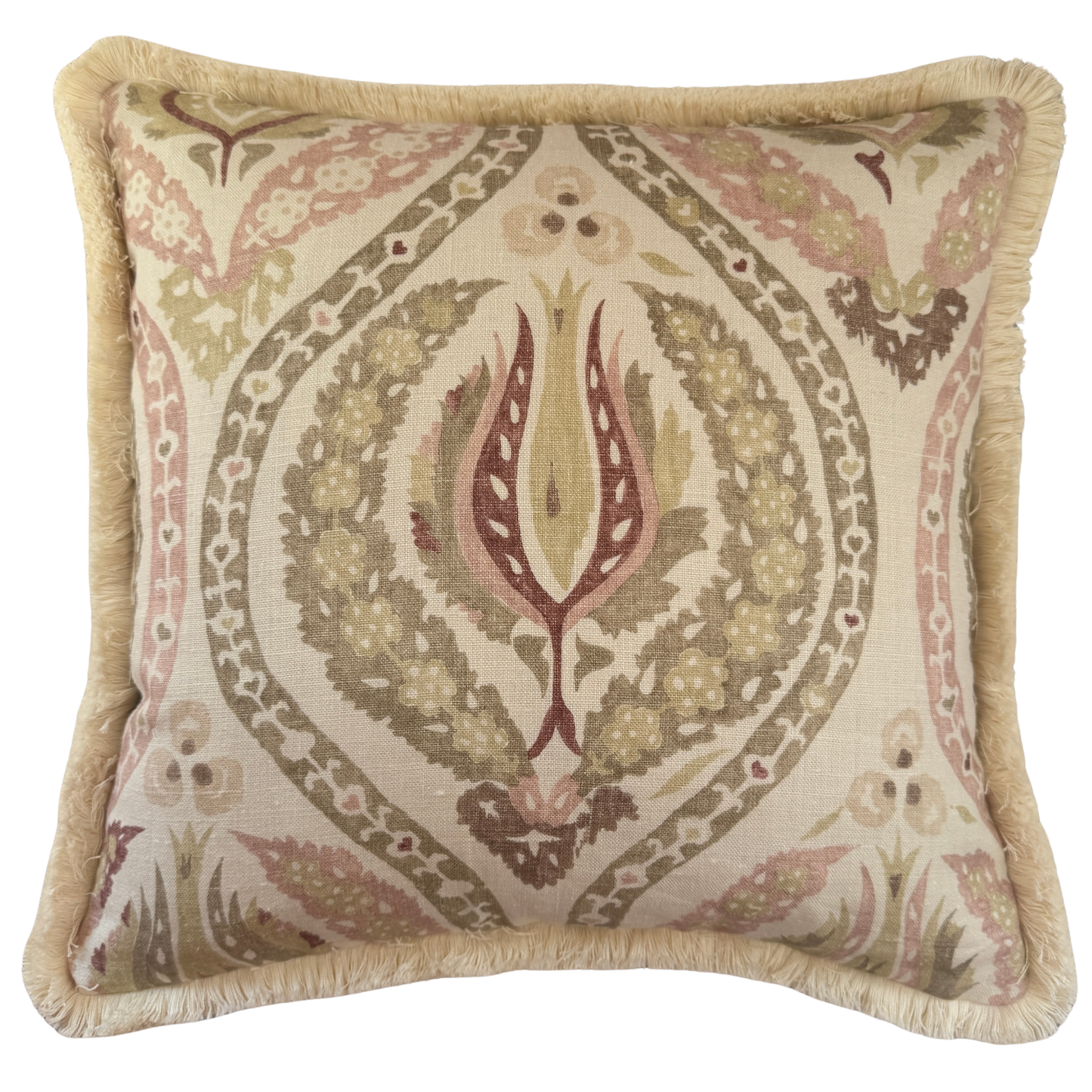 Lewis & Wood Benaki Cocoa Rose Cushion