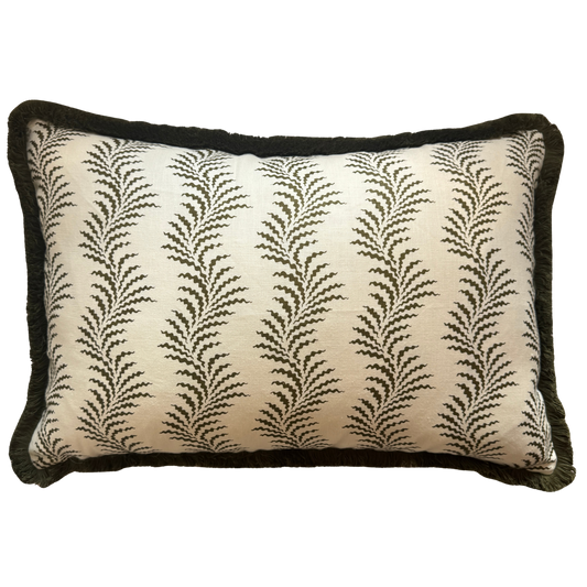 Soane Scrolling Fern Moss Cushion