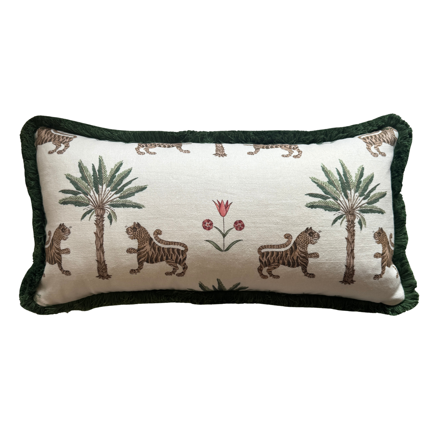 Bespoke Tiger Palm Cocoa Cushion