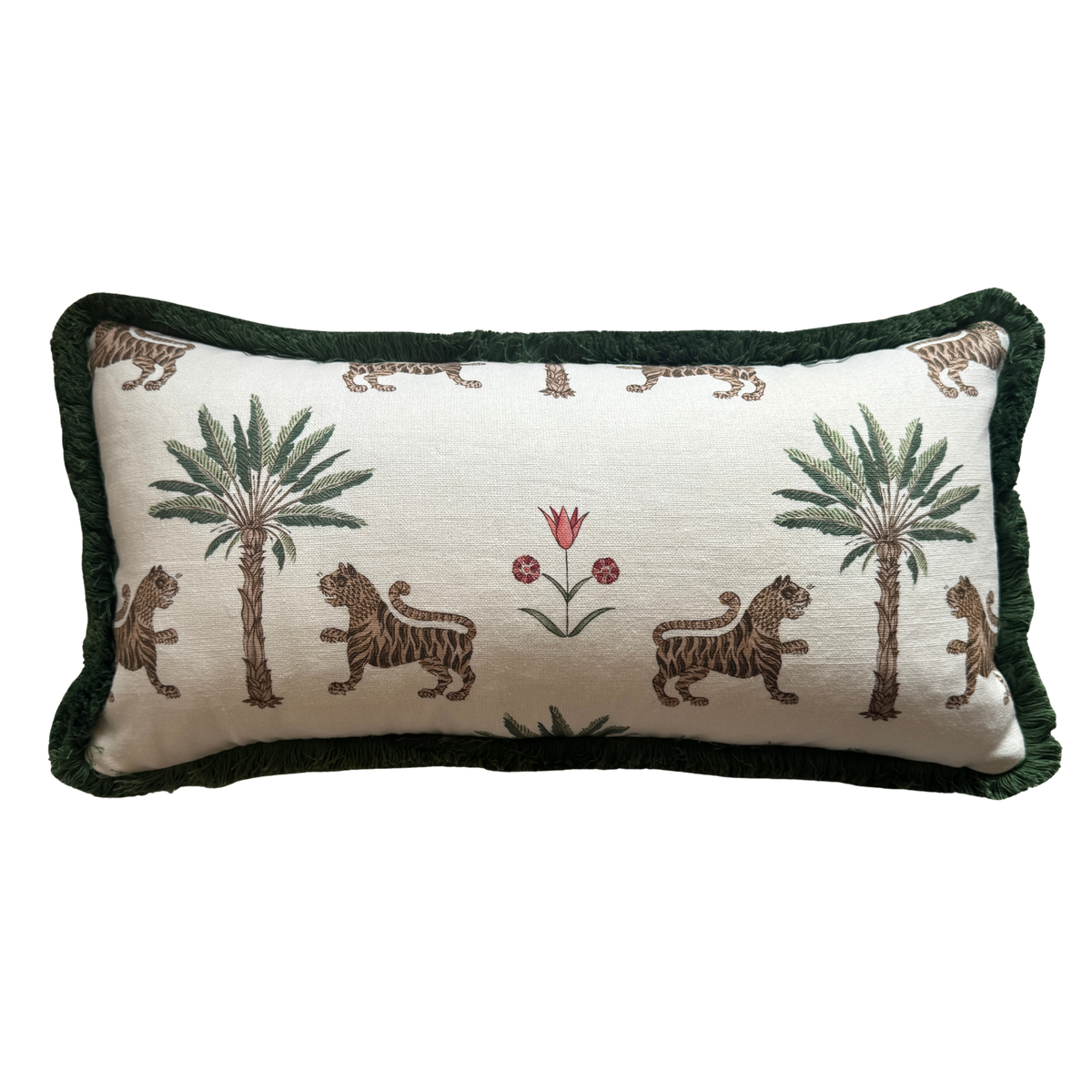 Bespoke Tiger Palm Cocoa Cushion