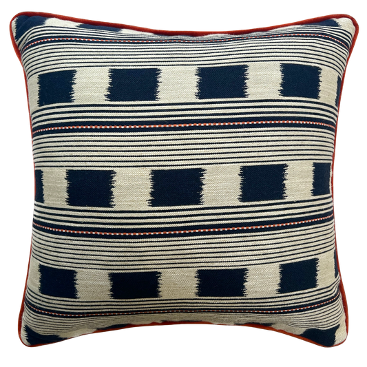 Indigo Lost & Found Velvet Piped Cushion