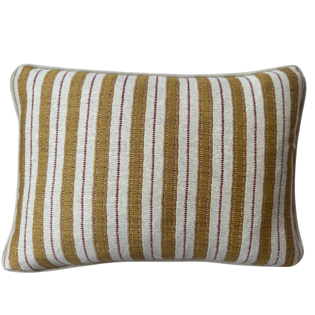 Bespoke Penny Morrison Sketched Stripe Gold Cushion
