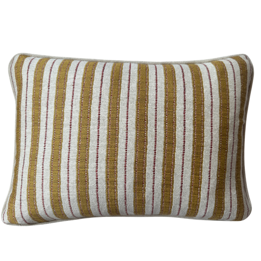 Bespoke Penny Morrison Sketched Stripe Gold Cushion