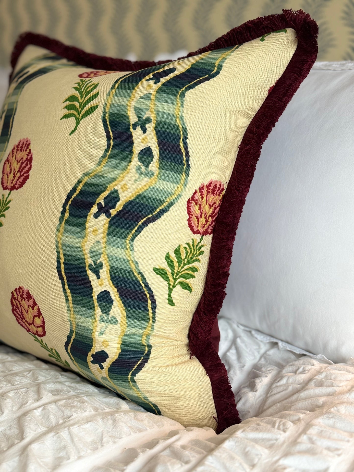 Pierre Frey Pommes de Pin Fringed Cushion