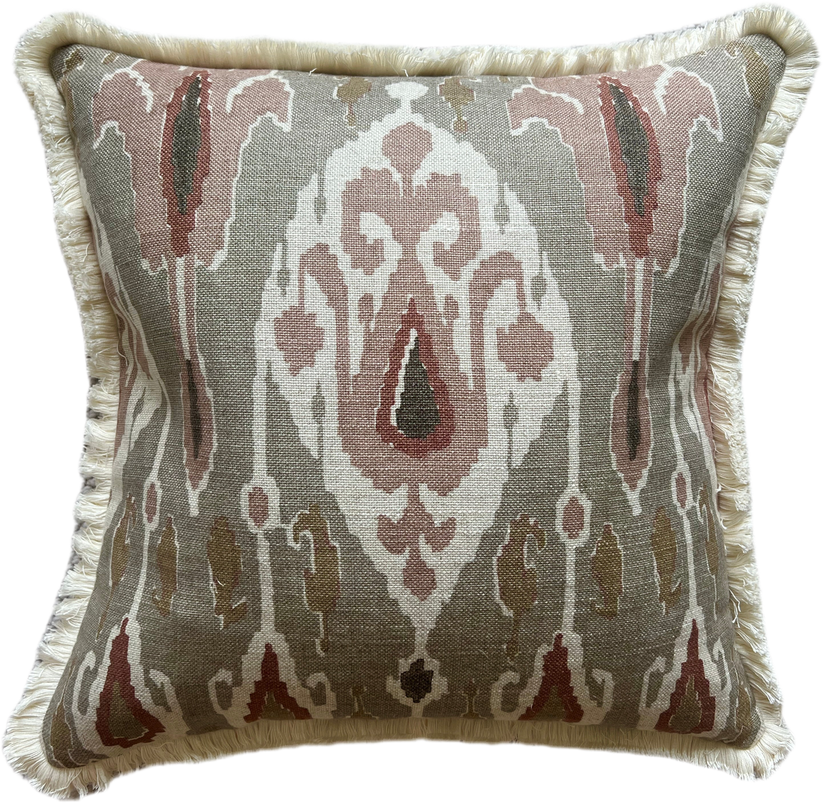 GP & J Baker Ikat Bokhara Neutral Cushion