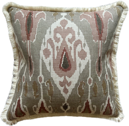 GP & J Baker Ikat Bokhara Neutral Cushion