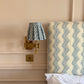 Luxury box pleat lampshade in Fermoie Rabanna premium designer fabric