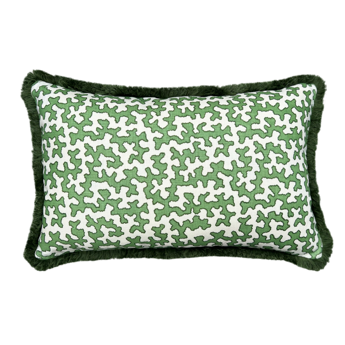 Sibyl Colefax Green Squiggle Fringed Cushion