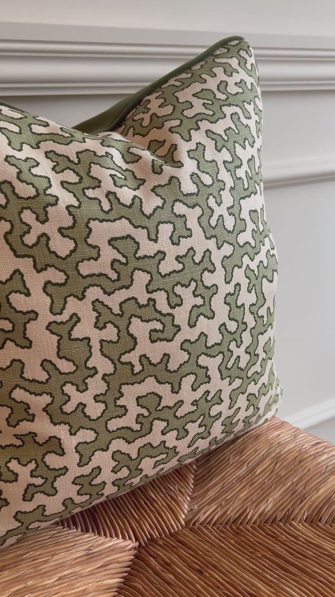 Sibyl Colefax Moss Squiggle Cushion