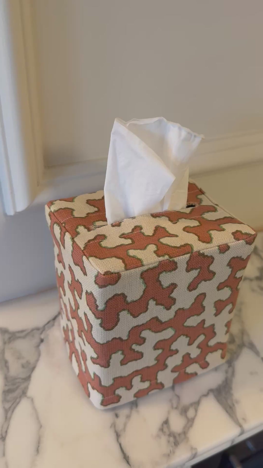 Apricot Squiggle Tissue Box