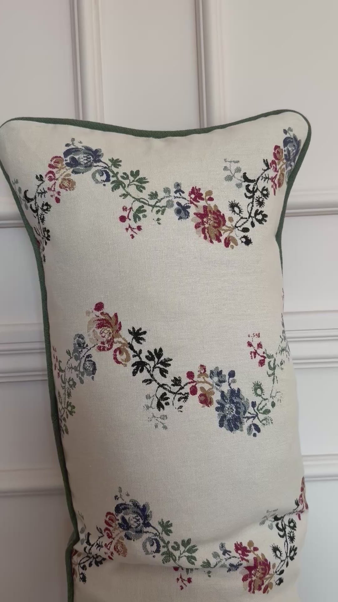 ‘Bigger Than the Baby’ Vine Flowers Cushion