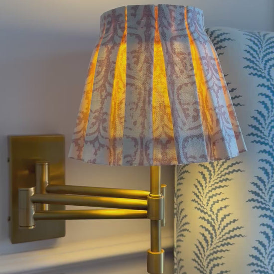 Luxury box pleat lampshade in Penny Morrison premium designer fabric